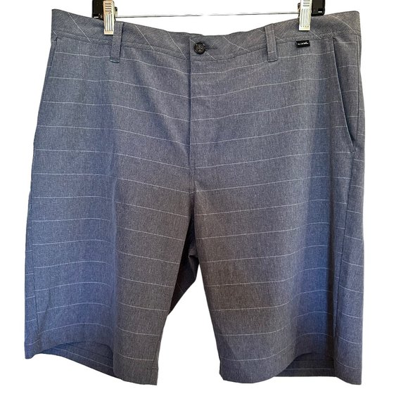 Travis Mathew Other - Travis Mathew Golf Shorts Stretch Flat Front Comfort Bluish Gray Striped Mens 36